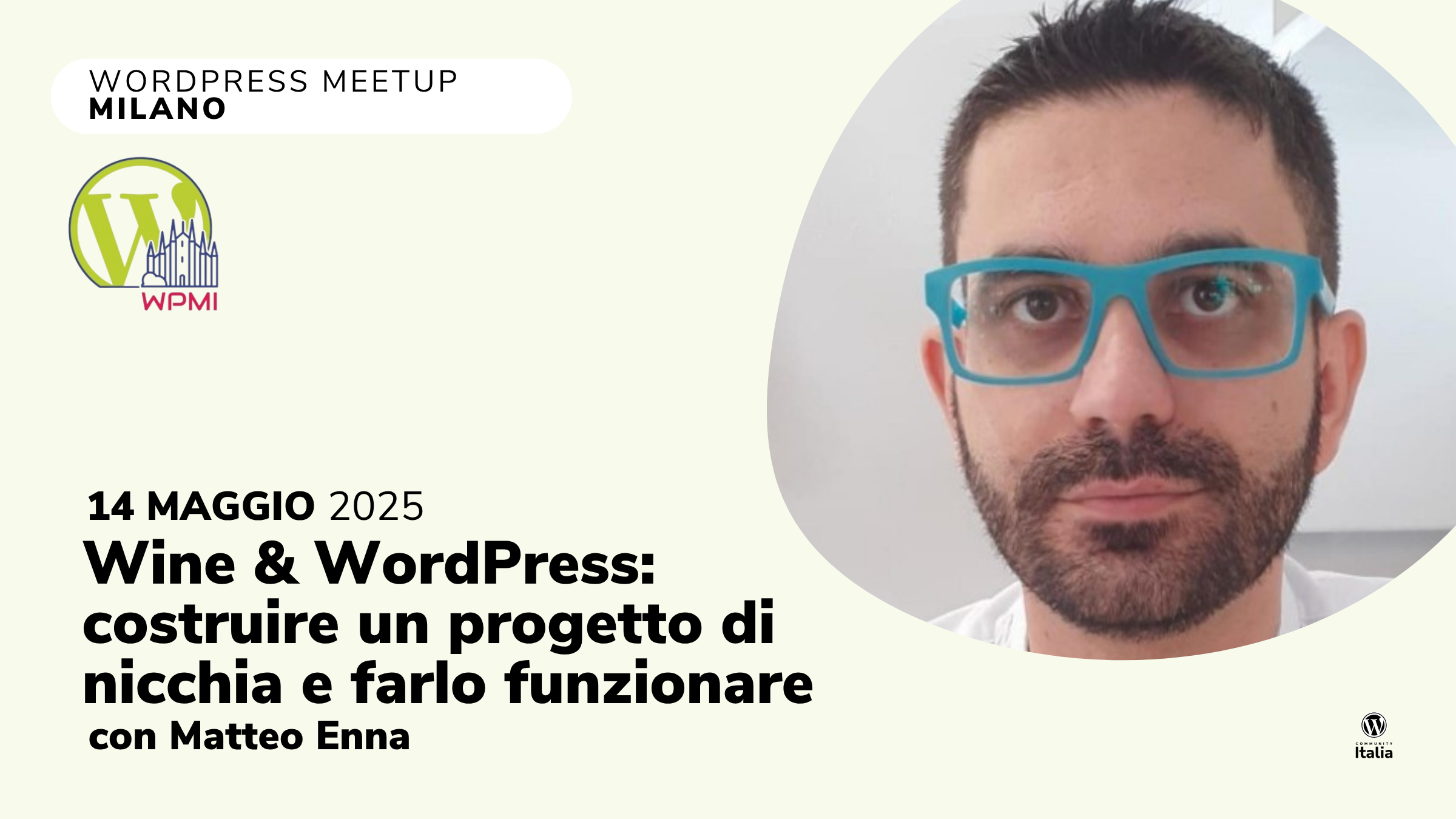 WordPress Meetup Maggio 2025: Wine & WordPress: costruire un progetto di nicchia e farlo funzionare