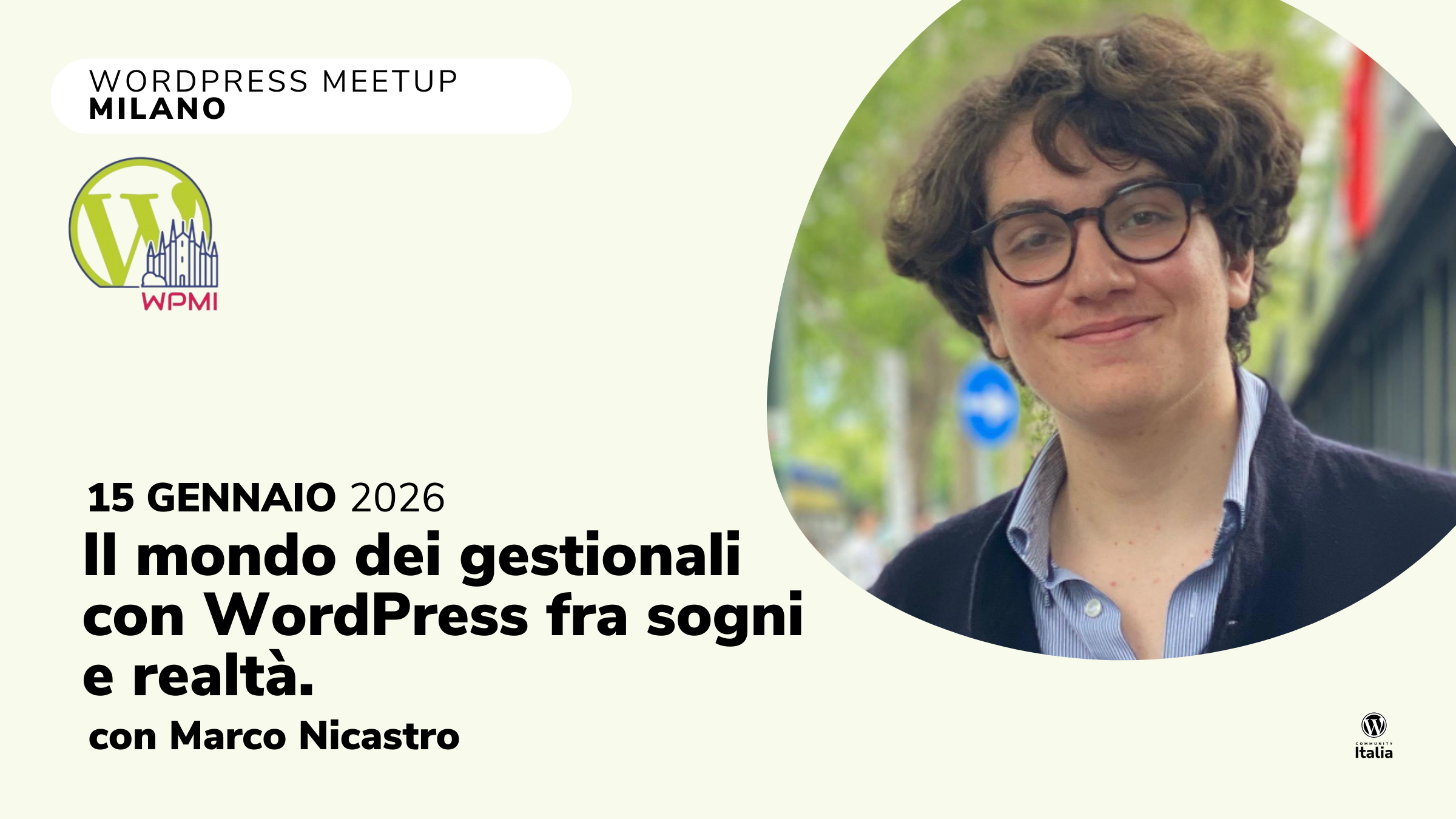 WordPress Meetup Gennaio 2026: Il mondo dei gestionali con WordPress fra sogni e realtà